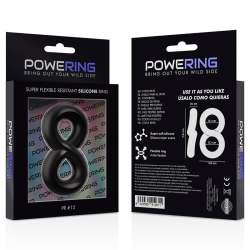 anneau pénis et testicules super flexible et résistant pr12 noir