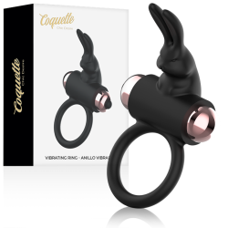 cockring avec vibrateur noir- or