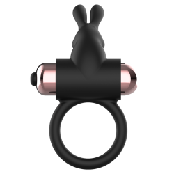 cockring avec vibrateur noir- or