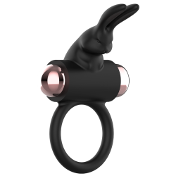 cockring avec vibrateur noir- or