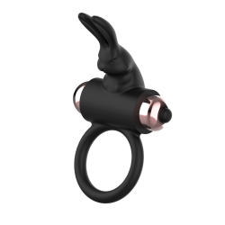 cockring avec vibrateur noir- or