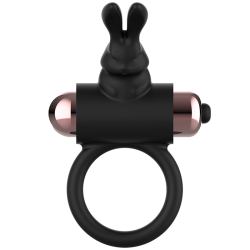 cockring avec vibrateur noir- or