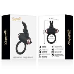 cockring avec vibrateur noir- or