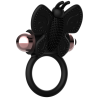 cockring papillon avec vibrateur noir- or