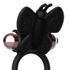 cockring papillon avec vibrateur noir- or