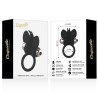 cockring papillon avec vibrateur noir- or