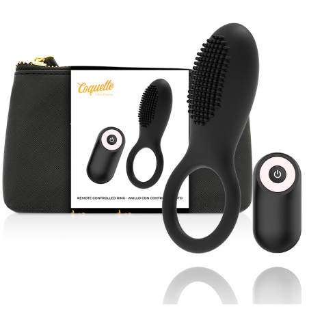 cockring télécommande rechargeable noir- or