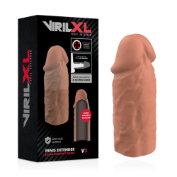 extension de pénis marron en silicone liquide v3