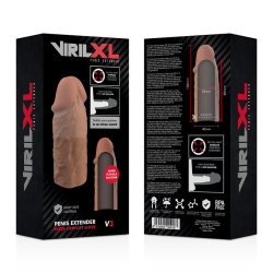 extension de pénis marron en silicone liquide v3