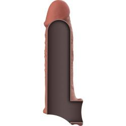extension de pénis marron en silicone liquide v9