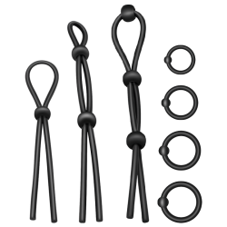 ensemble danneau pénial flexible en silicone 7 pièces