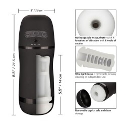 masturbateur à puissance optimale avec vibrations et ondes stimulantes