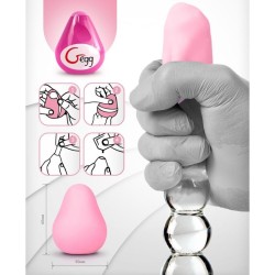 masturbateur texturé réutilisable oeuf rose
