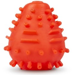 oeuf masturbateur texturé réutilisable rouge