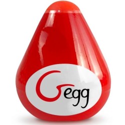 oeuf masturbateur texturé réutilisable rouge