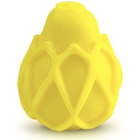 oeuf masturbateur texturé jaune réutilisable