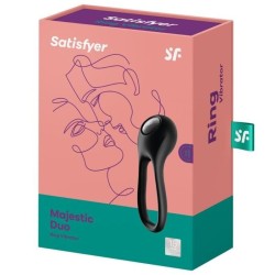vibrateur  anneau majestic duo noir