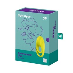 vibrateur  anneau spectaculaire duo jaune