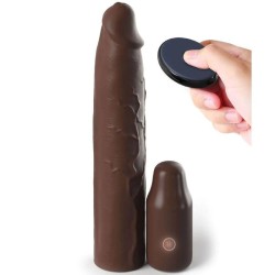 pochette pipedreams 22,86 cm + plug 7,62 cm telecommande marron