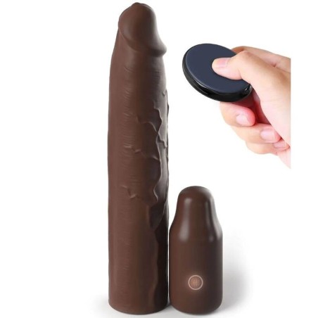 pochette pipedreams 22,86 cm + plug 7,62 cm telecommande marron