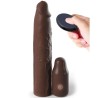 pochette pipedreams 22,86 cm + plug 7,62 cm telecommande marron