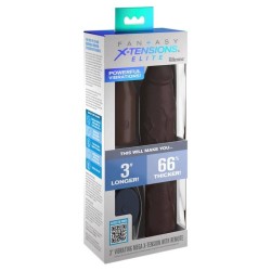 pochette pipedreams 22,86 cm + plug 7,62 cm telecommande marron