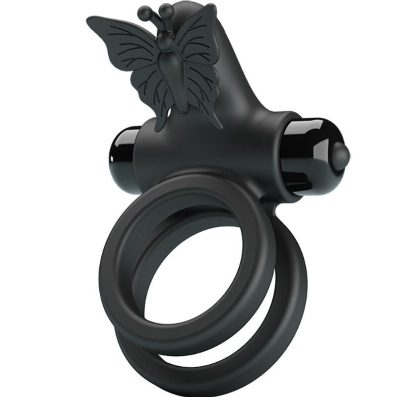 double anneau vibrant avec stimulateur noir double anneau vibrant avec stimulateur noir