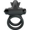 double anneau vibrant avec stimulateur noir