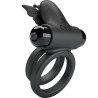 double anneau vibrant avec stimulateur noir