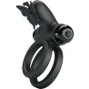 double anneau vibrant avec stimulateur noir