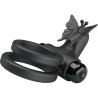 double anneau vibrant avec stimulateur noir