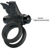 double anneau vibrant avec stimulateur noir