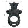 double anneau vibrant avec stimulateur noir