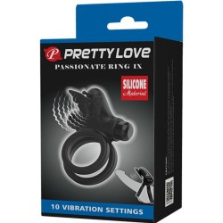 double anneau vibrant avec stimulateur noir