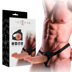 harnais creux avec gode 18 x 3,5 cm