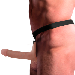 harnais creux avec gode en silicone 16 x 3,5 cm
