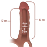 harnais creux avec gode en silicone 16 x 3,5 cm