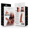 harnais creux avec gode en silicone 16 x 3,5 cm