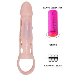 housse dextension de pénis harrison avec vibration et sangle 13.5 cm