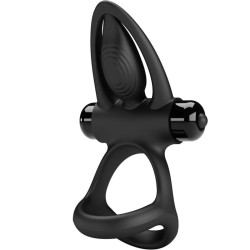anneau vibrant 10 vibrations silicone noir