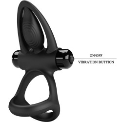 anneau vibrant 10 vibrations silicone noir