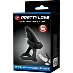 anneau vibrant 10 vibrations silicone noir