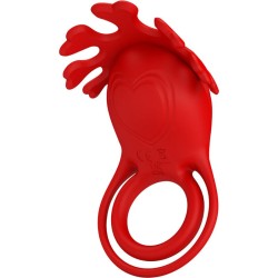 anneau vibrateur ruben 7 vibrations silicone rouge