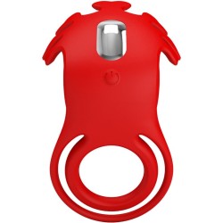 anneau vibrateur ruben 7 vibrations silicone rouge
