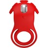 anneau vibrateur ruben 7 vibrations silicone rouge