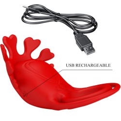 anneau vibrateur ruben 7 vibrations silicone rouge