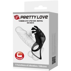 anneau vibrateur ruben 7 vibrations silicone noir