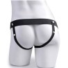 harnais réglable télécommande pénis réaliste avec testicules rechargeables et vibrateur 15 cm
