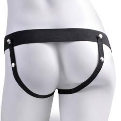 harnais réglable pénis réaliste avec balles rechargeables et vibrateur 17,8 cm