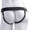 harnais réglable pénis réaliste avec balles rechargeables et vibrateur 17,8 cm